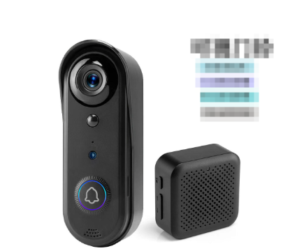 Smart doorbell installation on front door